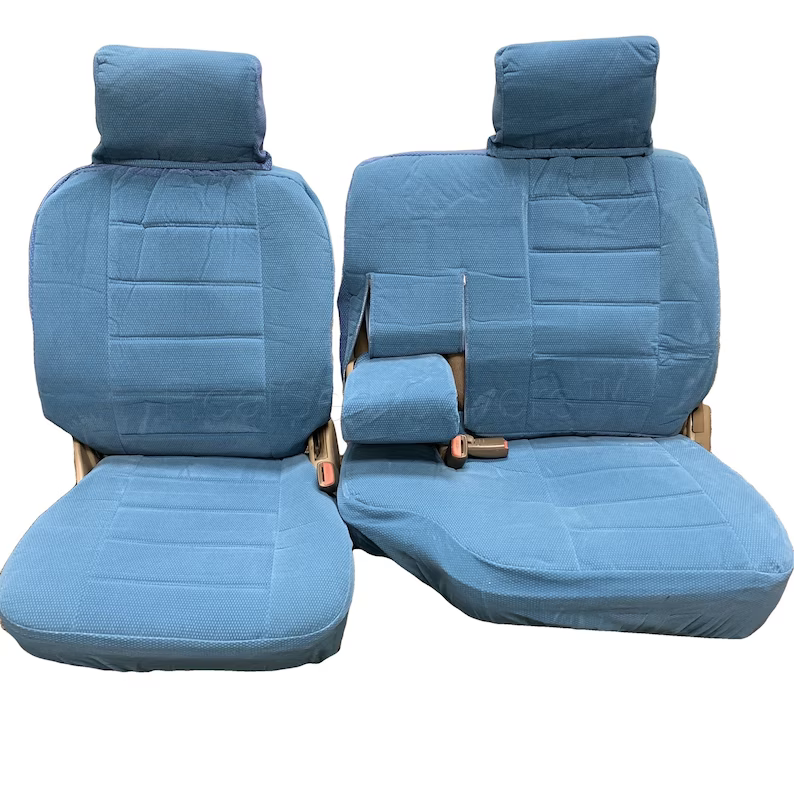 BLUE 60/40 BENCH SEAT WITH HEAD REST